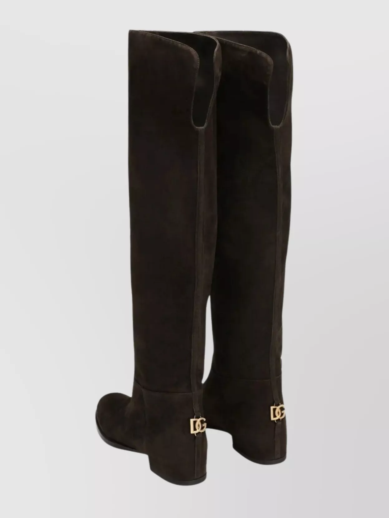 Dolce&Gabbana Suede Over-The-Knee Flat Sole Boots