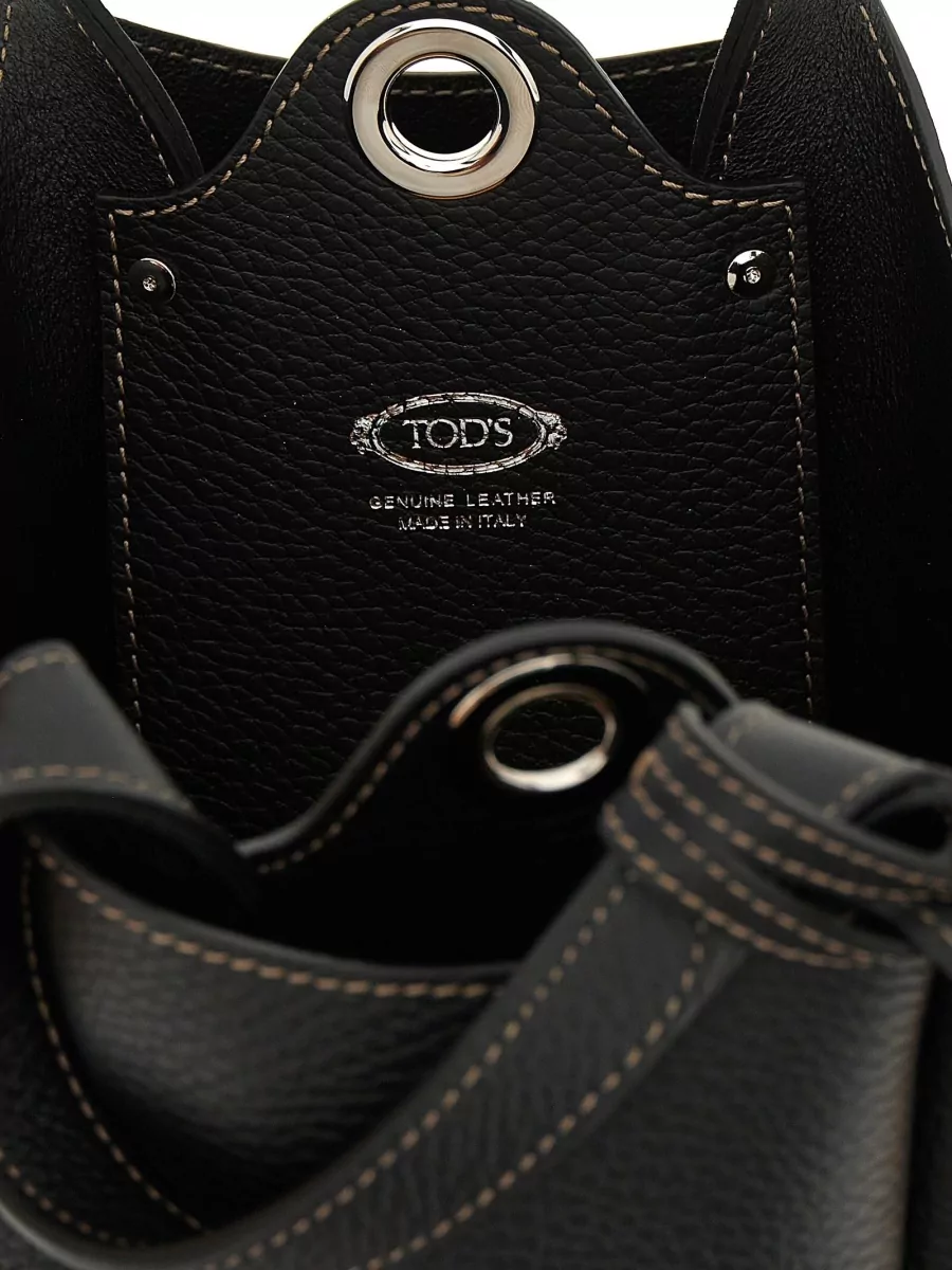 Tod's T Timeless Mini Leather Bucket Bag