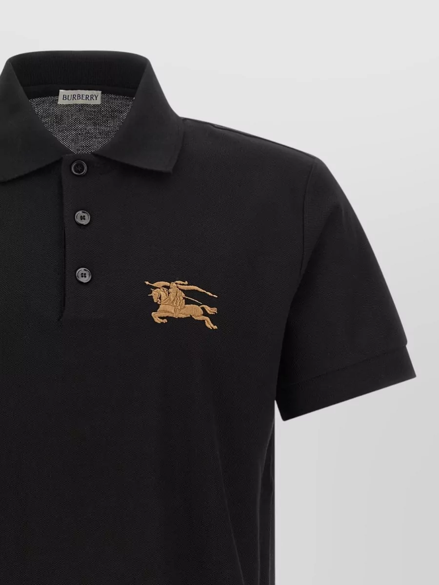 Burberry Polo Shirt Featuring Front Embroidery Detail