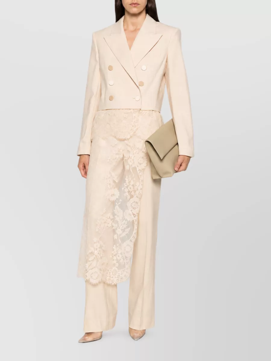 Zimmermann Wool Cropped Double-Breasted Blazer