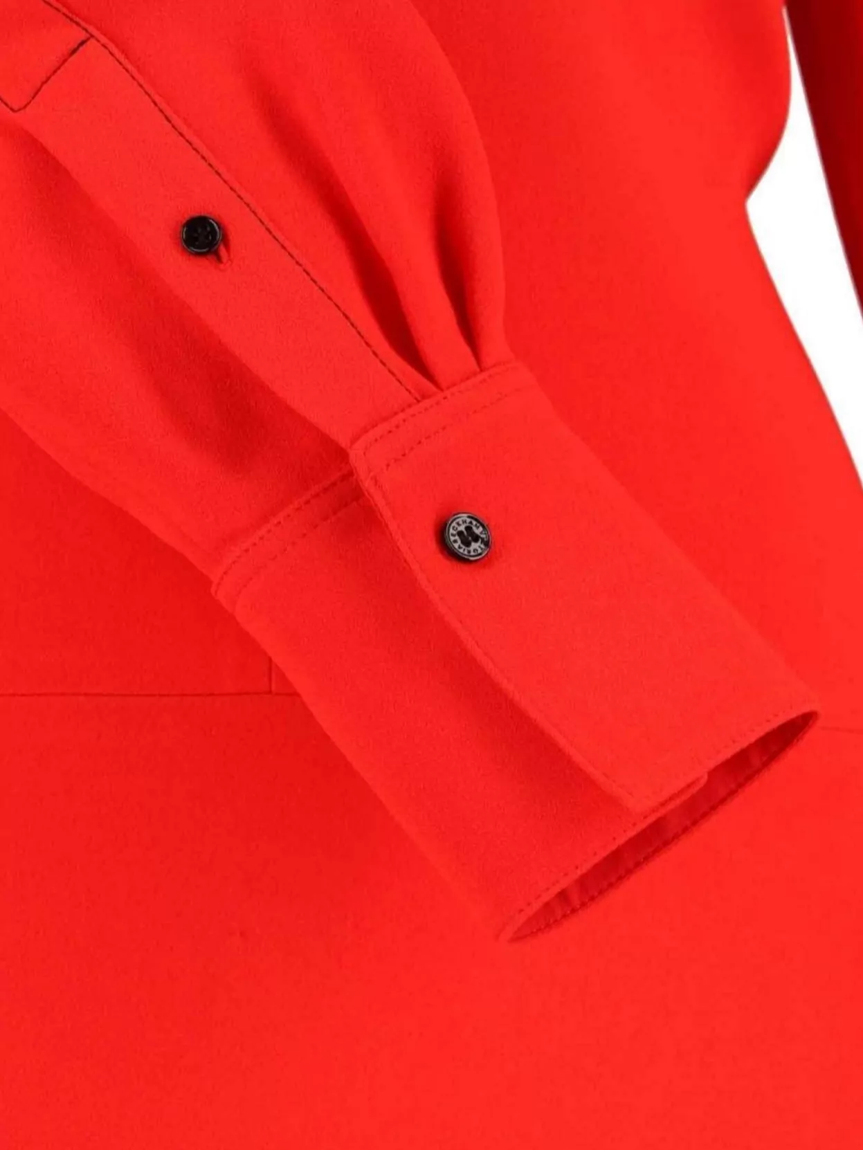 Victoria Beckham Knee Length Dress Long Sleeves In Red