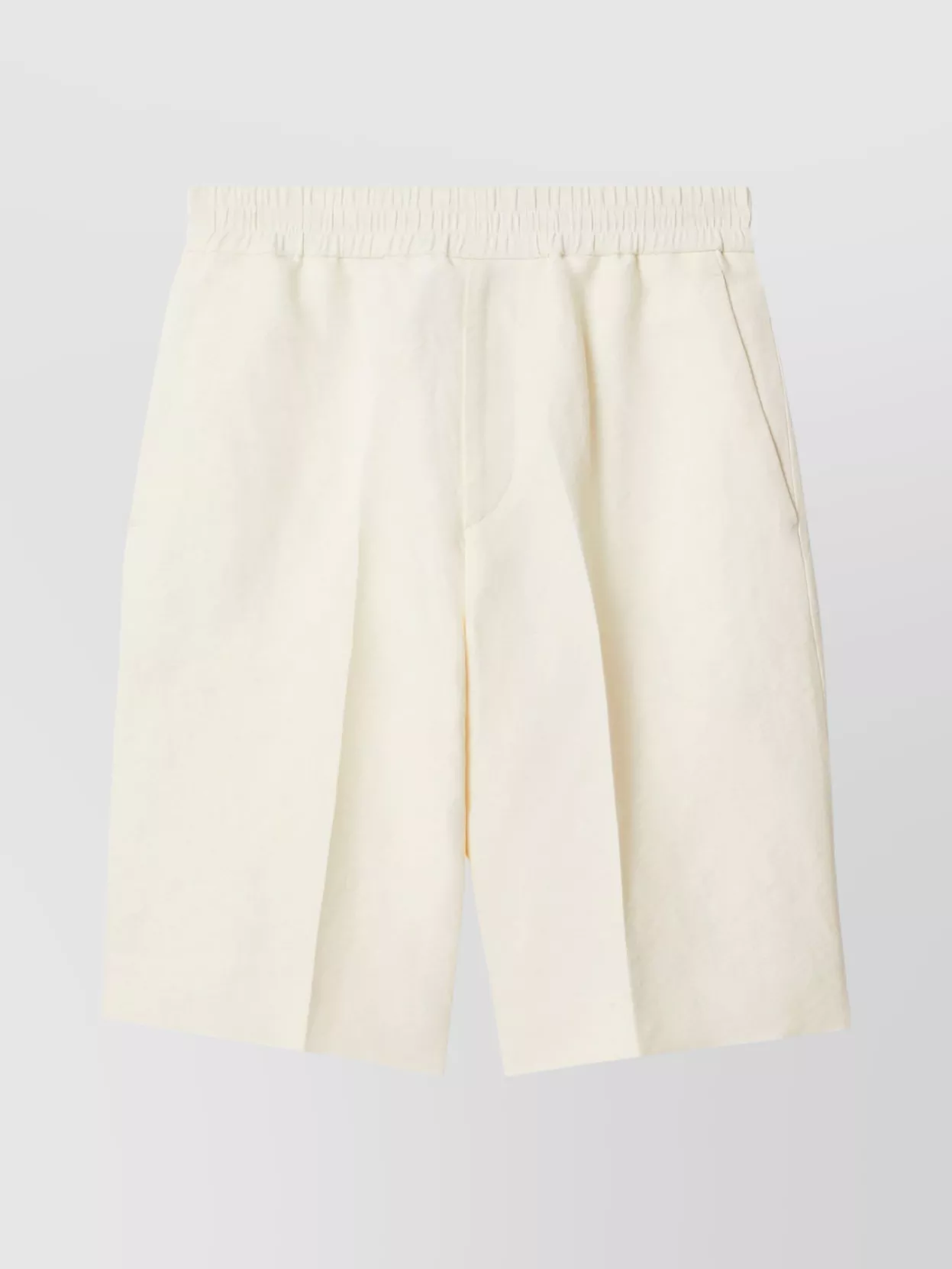 Shop Burberry Canvas Tailored Knee Length Wide Leg Shorts