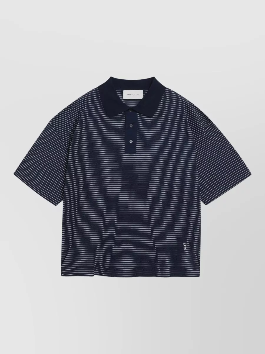 Ami Paris striped polo shirt