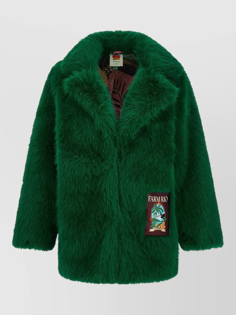 Farm Rio faux fur oversized coat