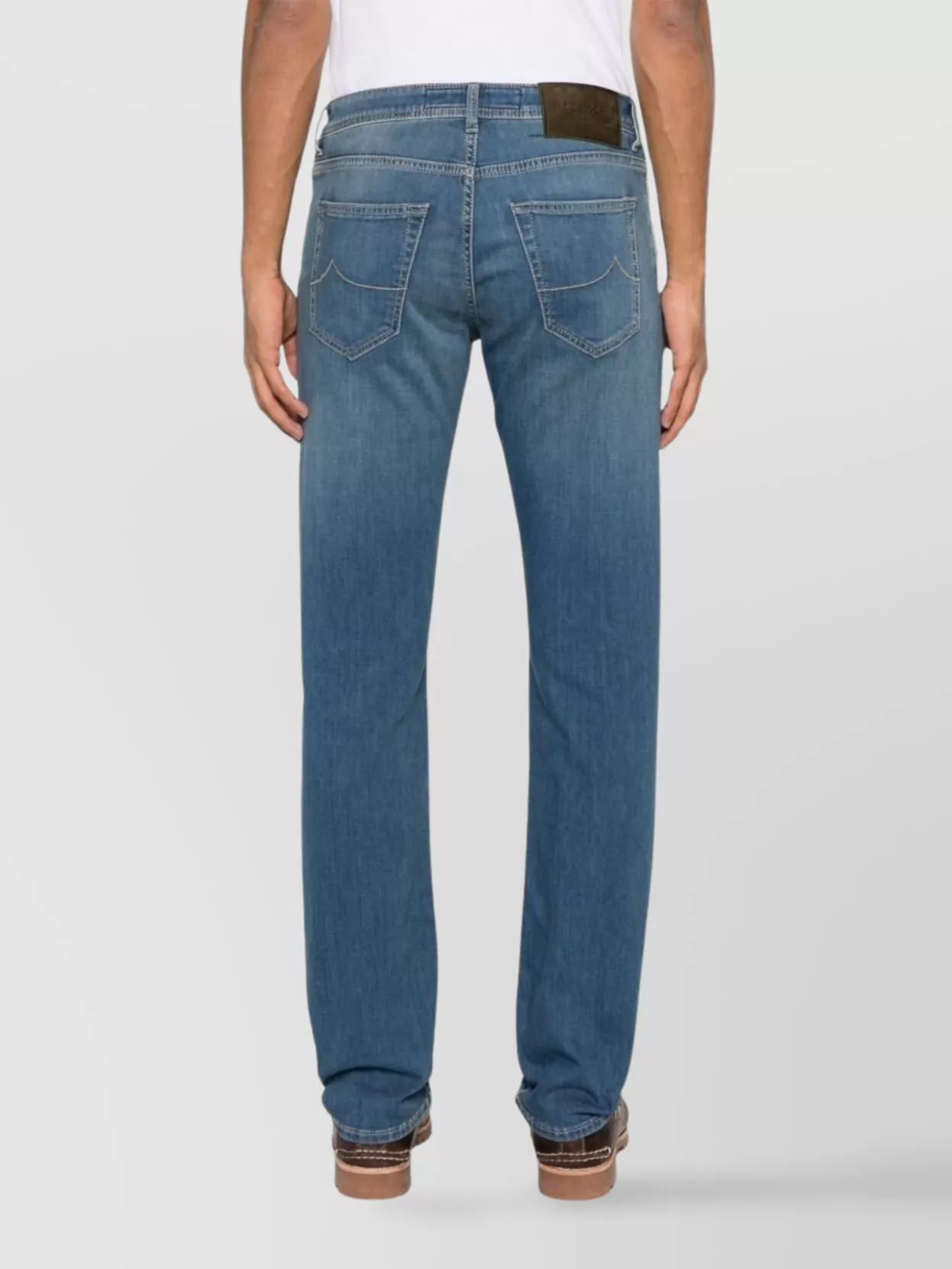 Jacob Cohen Slim Faded Effect Jeans With Belt Loops In Blue