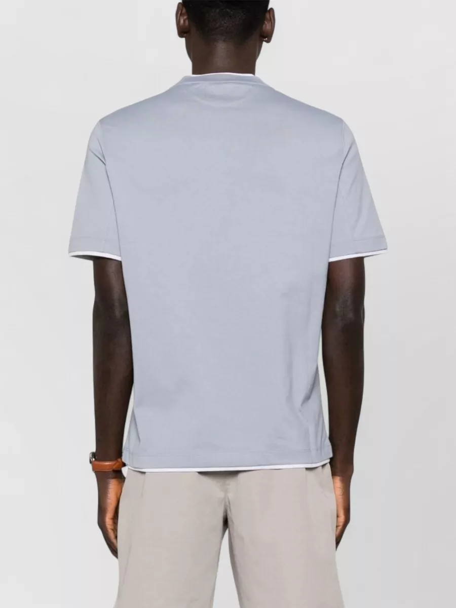 Brunello Cucinelli Round Neck Cotton T-Shirt With Short Sleeves