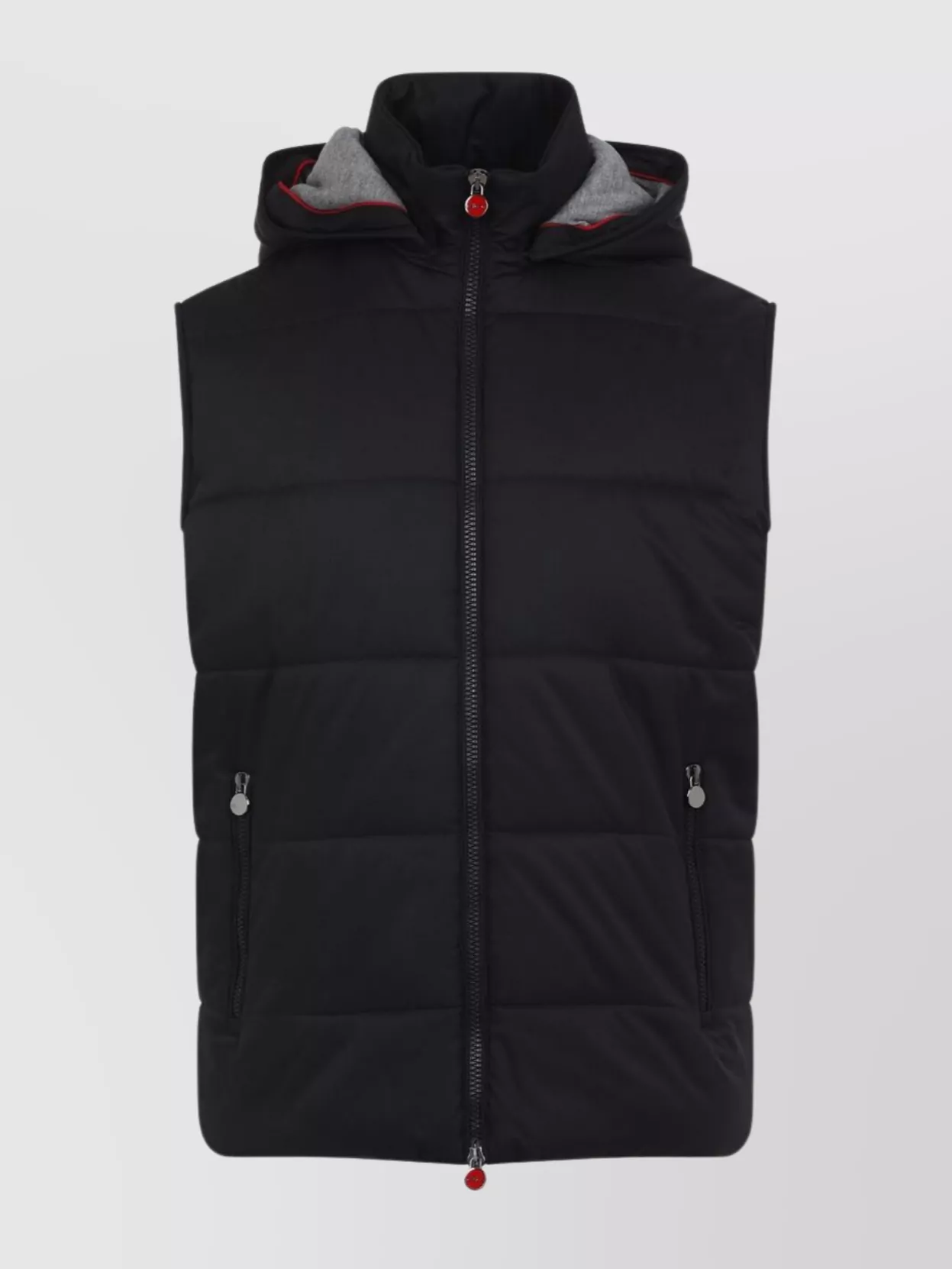 Kiton Sleeveless Tech Fabric Quilted Jacket