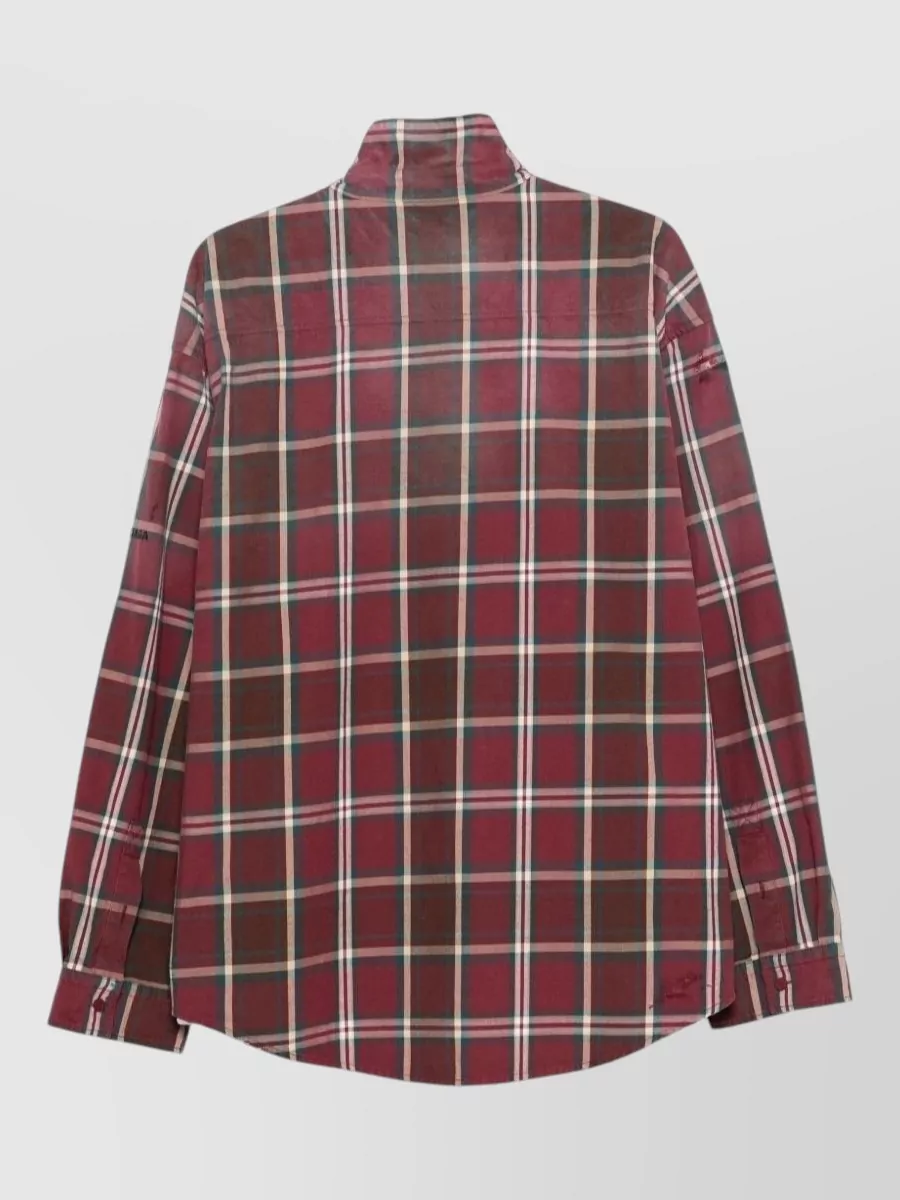 Balenciaga Checked Flannel Long-Sleeve Shirt