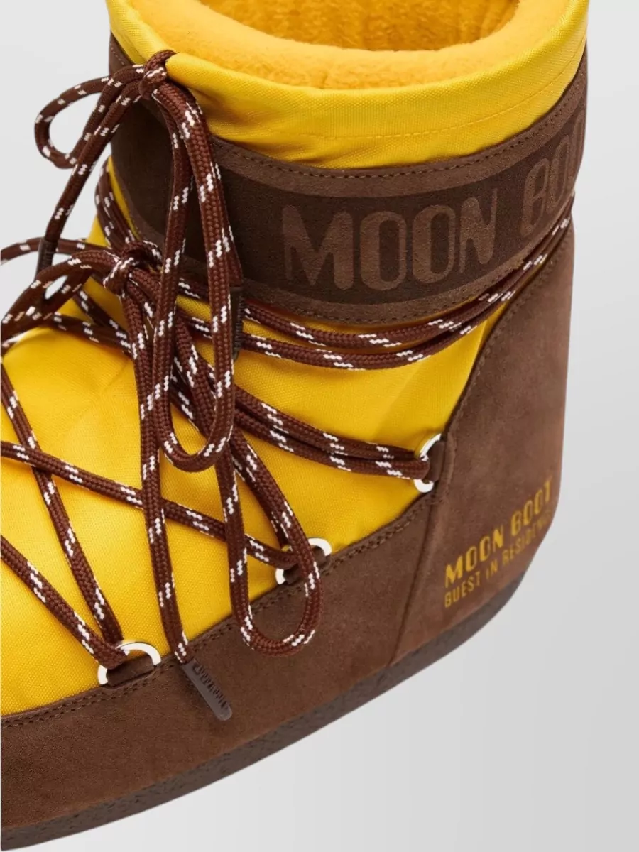 Moon Boot Nylon And Suede Ankle Boots