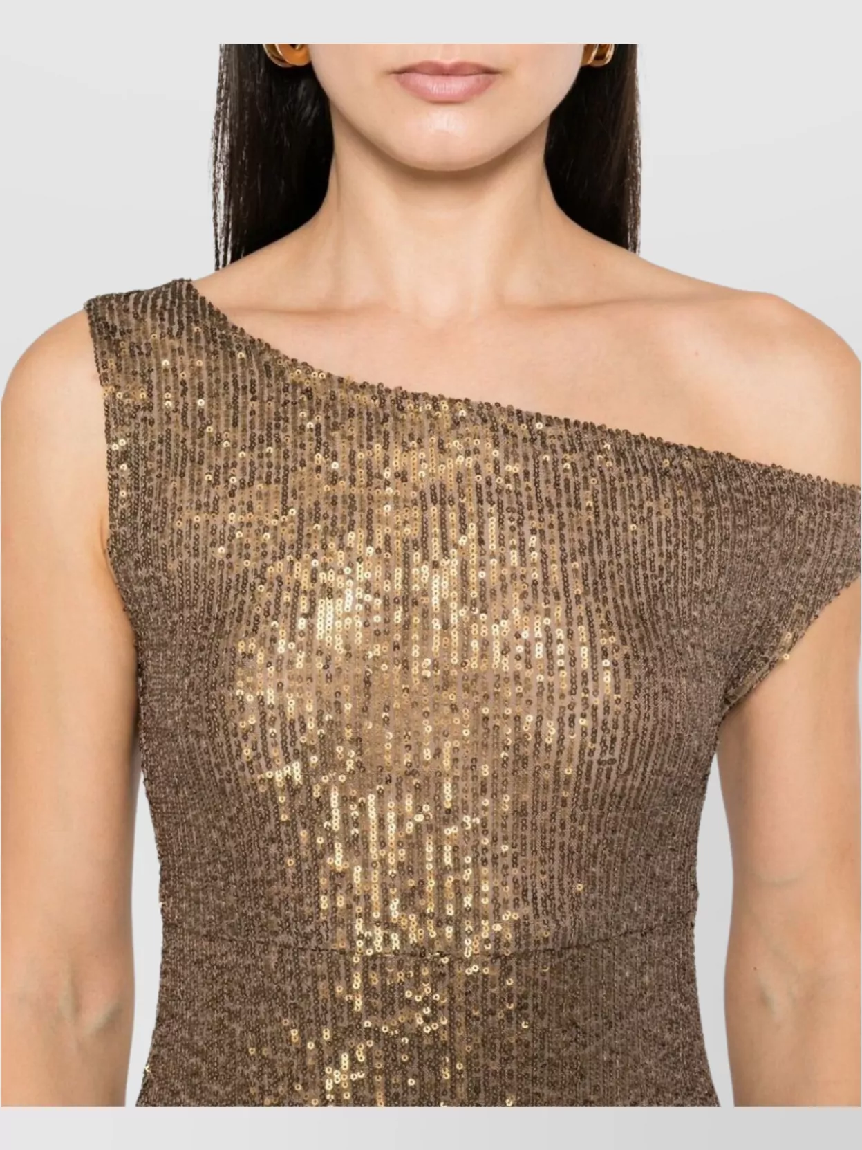 Shop Norma Kamali One-shoulder Sequin Embellished Long Dress