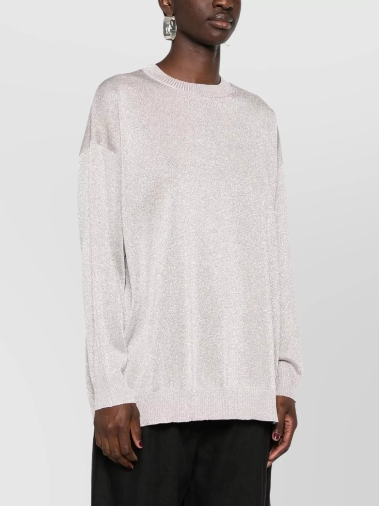 MISSONI METALLIC KNIT CREWNECK SWEATER