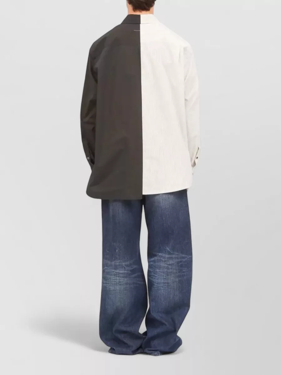 Mm6 Maison Margiela Striped Long-Sleeve Shirt