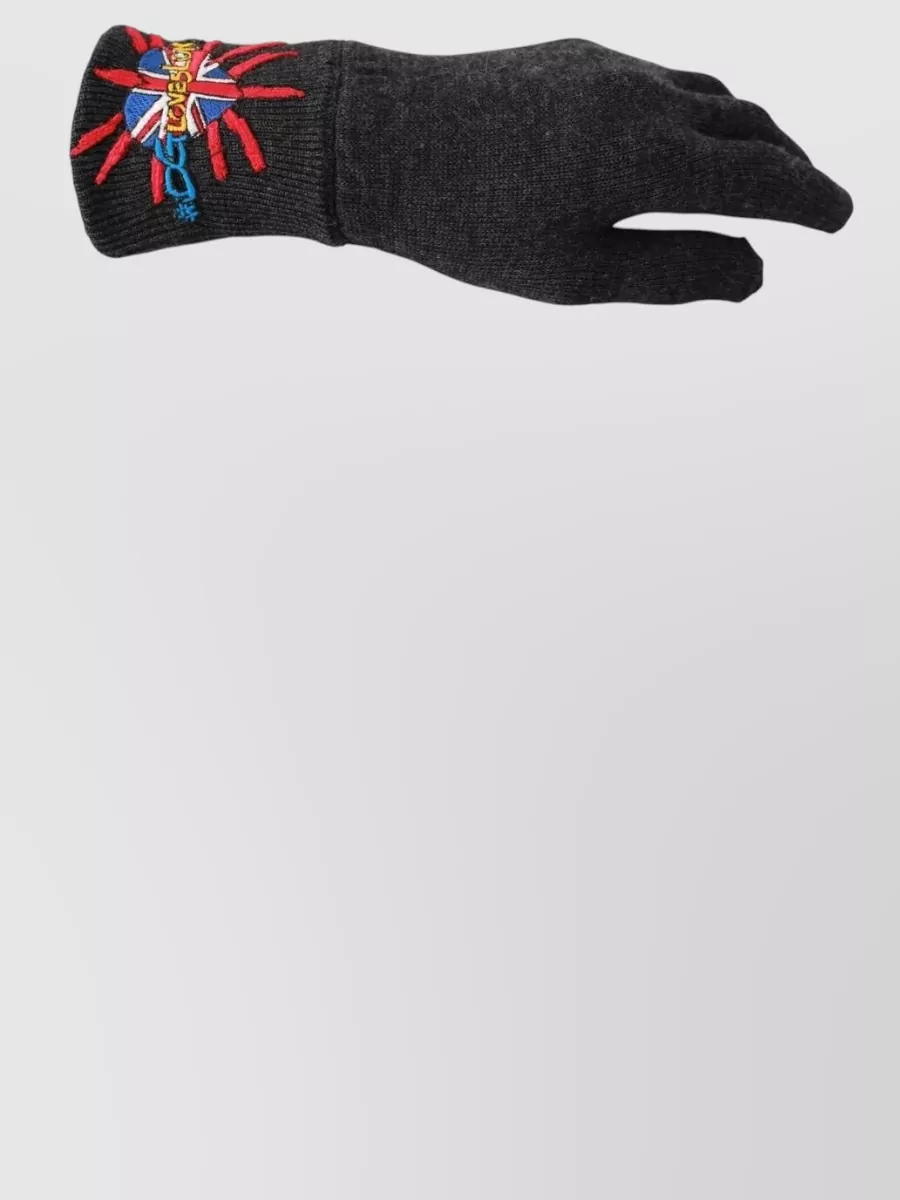 Dolce&Gabbana Wool Embroidered Gloves
