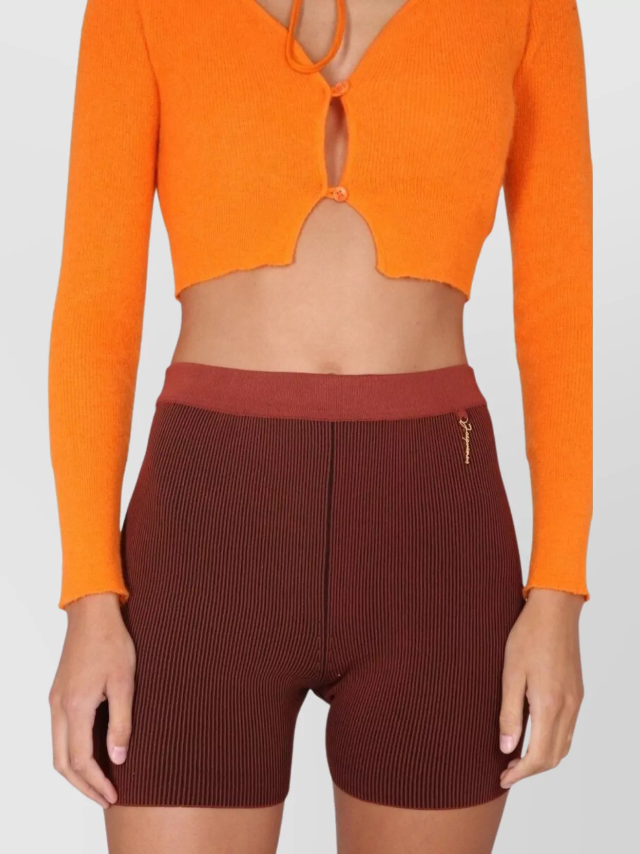 Jacquemus V-neck Cropped Knitwear Button Detail