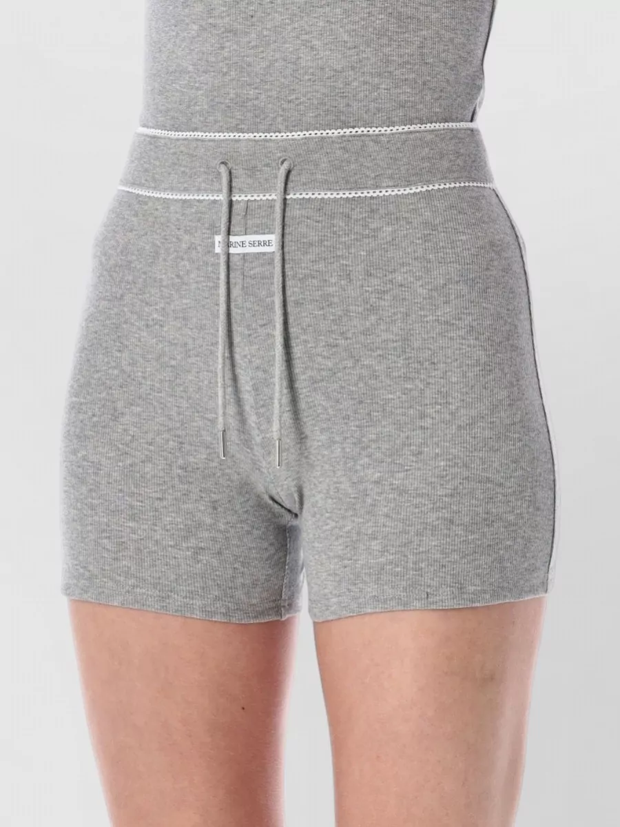 Marine Serre Ribbed Jersey Short