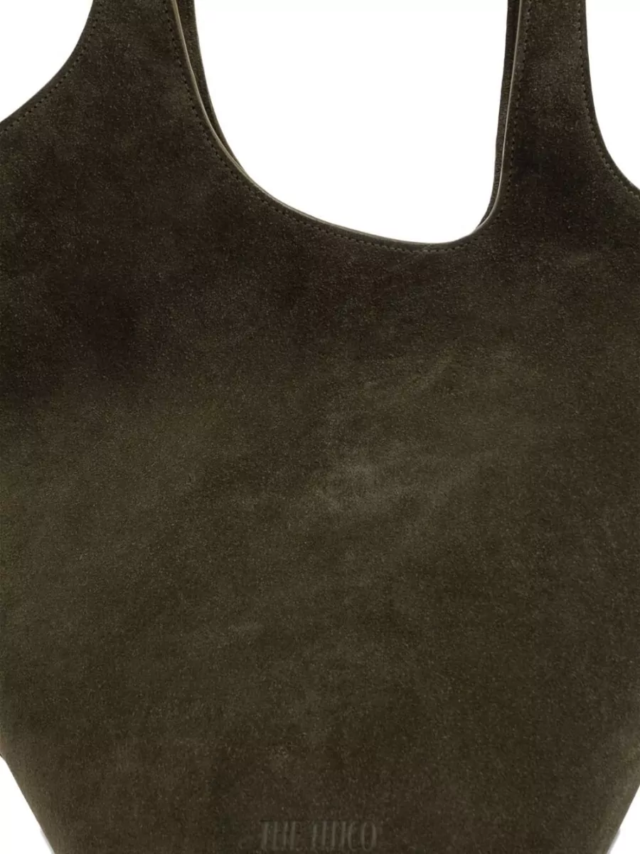 The Attico Medium Leather Shoulder Bag With Dual Handles