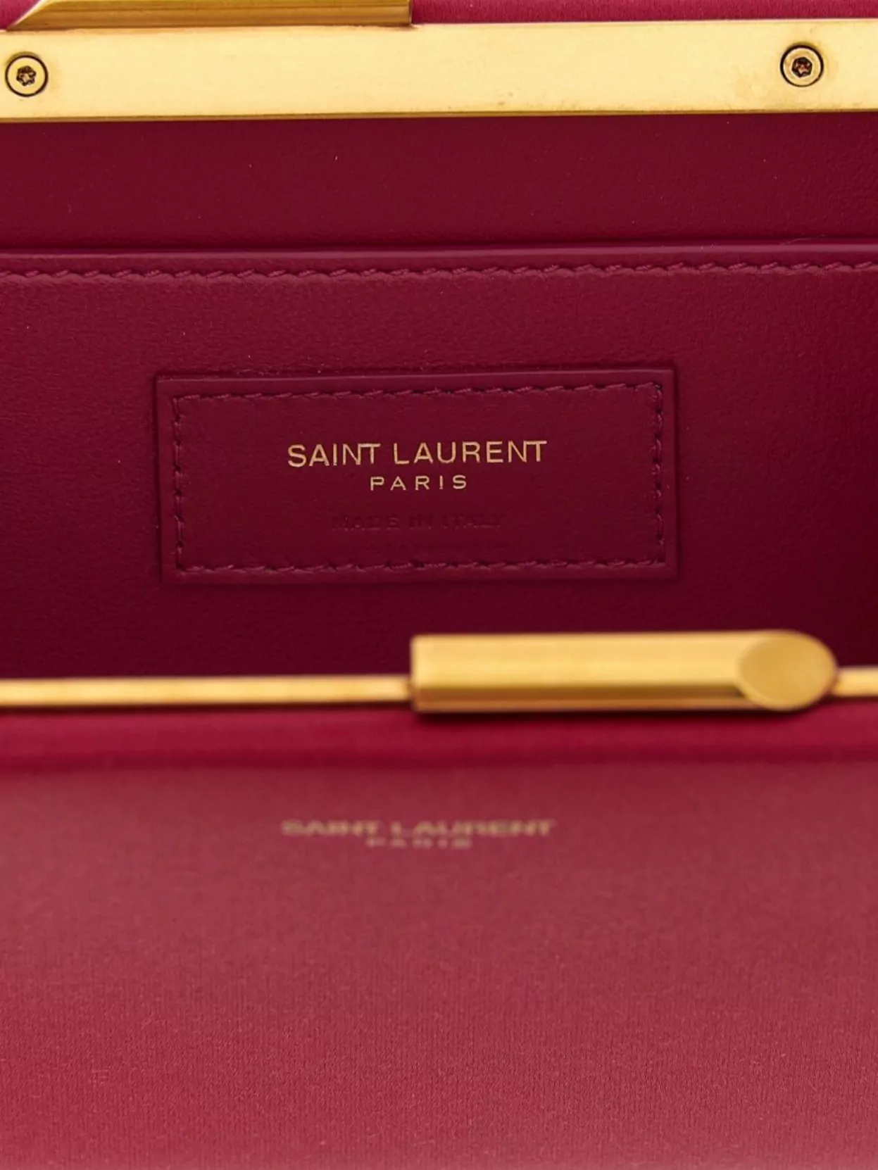 Saint Laurent Rectangular Clutch Featuring Chain Strap