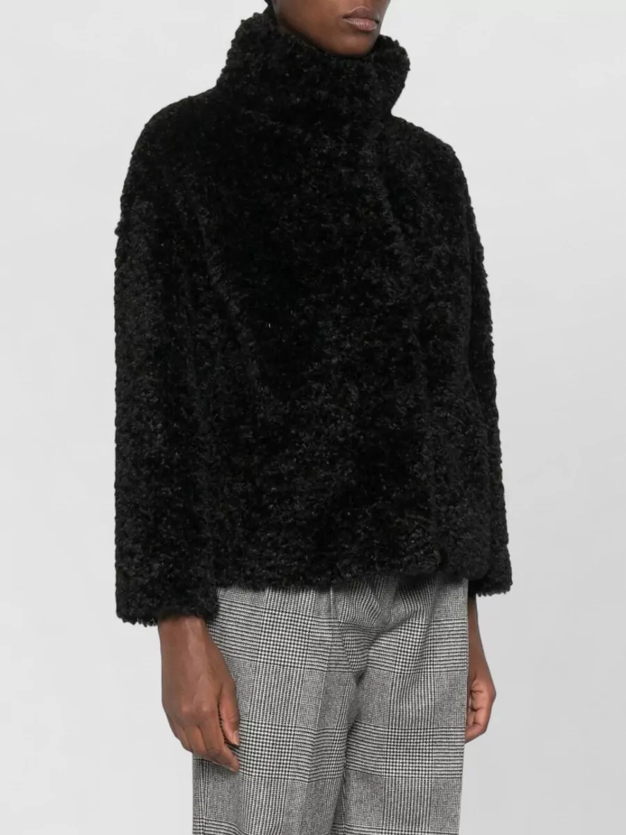 Herno Faux Fur High Neck Jacket