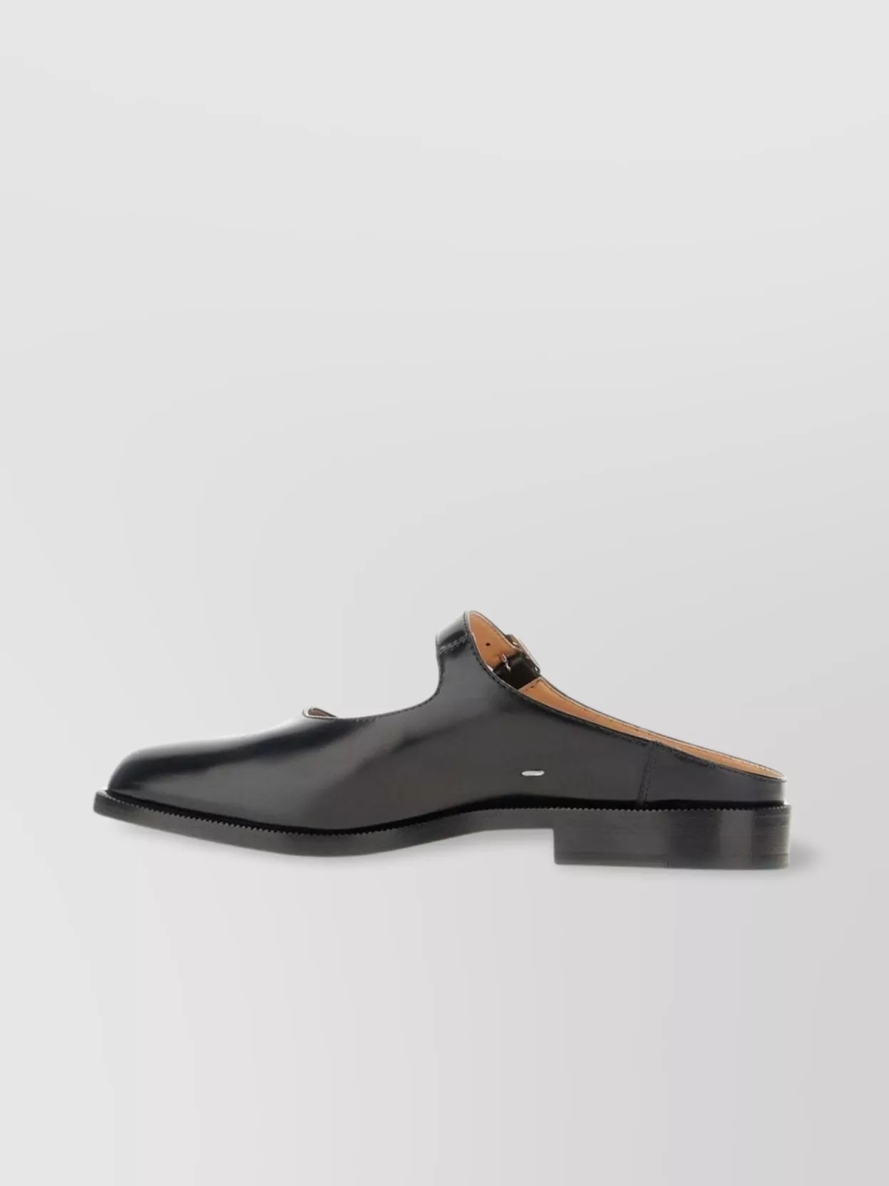 Maison Margiela Leather Tabi Mules Split Toe Design