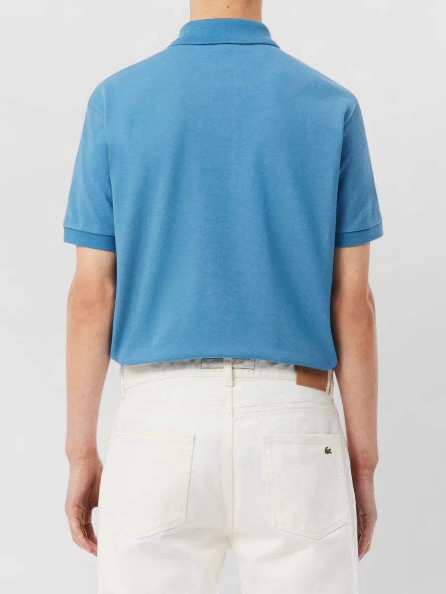 Lacoste Short Sleeve Polo Shirt Straight Fit Collar