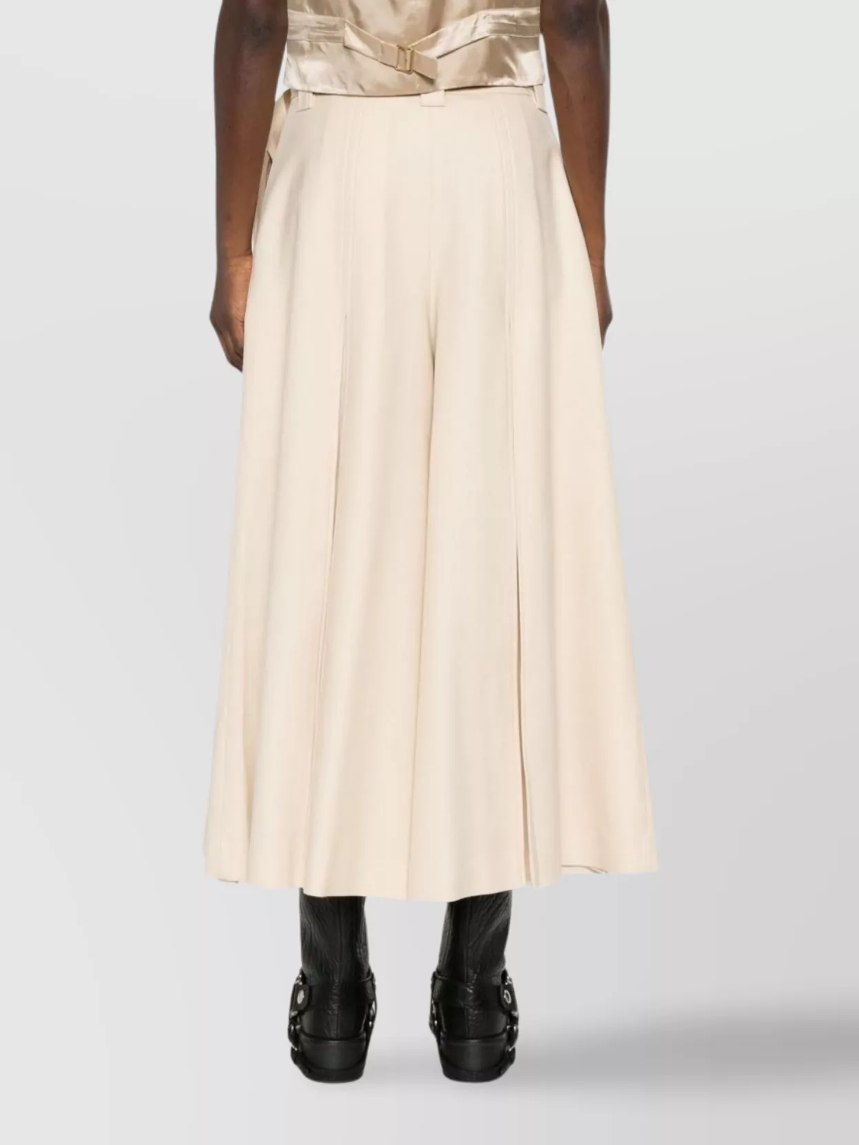 Zimmermann High Waist Wide Leg Trousers With Belt