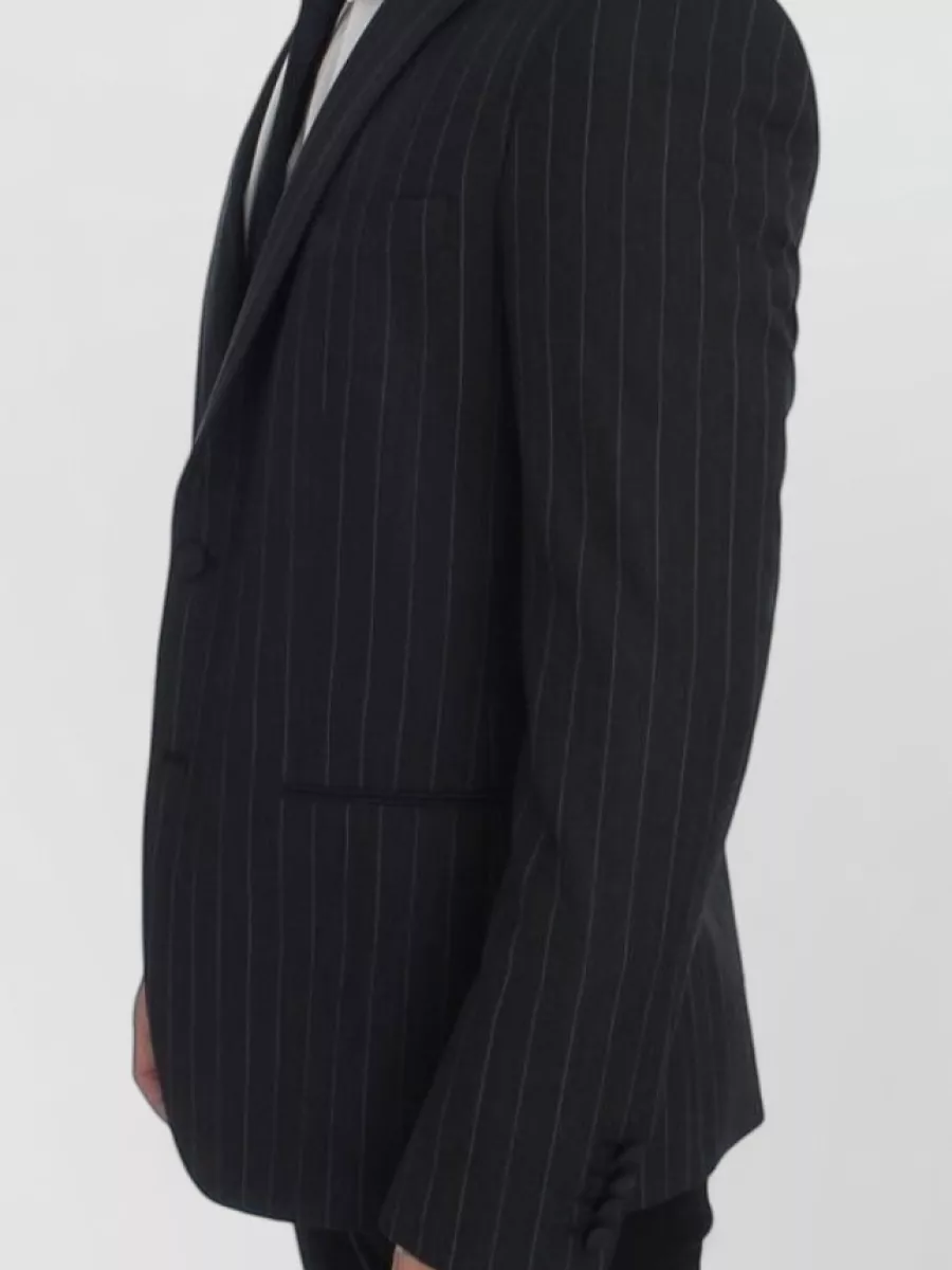 Dolce&Gabbana Striped Slim-Fit Wool Blazer