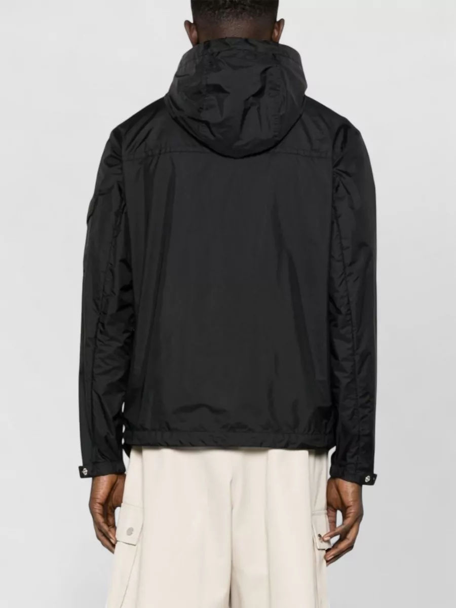 Moncler Hooded Jacket Nylon Silk Long Sleeves