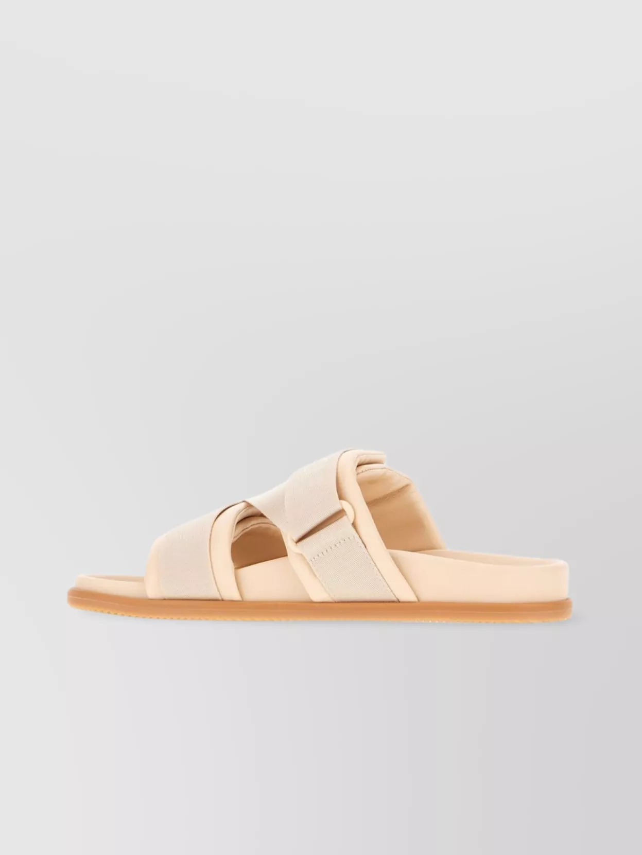 Moncler Leather And Fabric Sandals