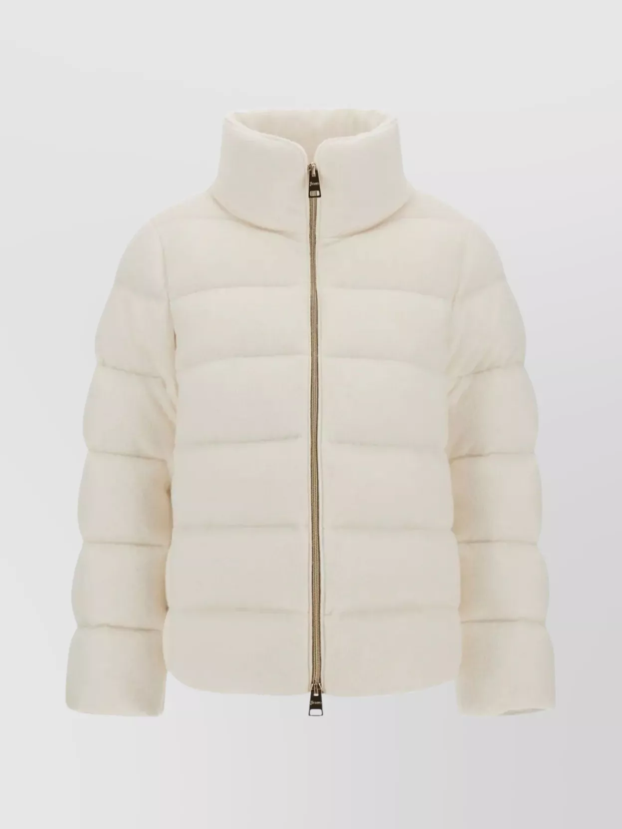 Herno High Collar Padded Quilted Jacket In White