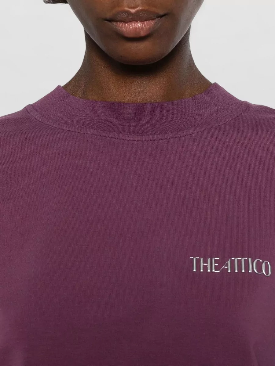 The Attico Mid Length Dress Crew Neck Long Sleeves