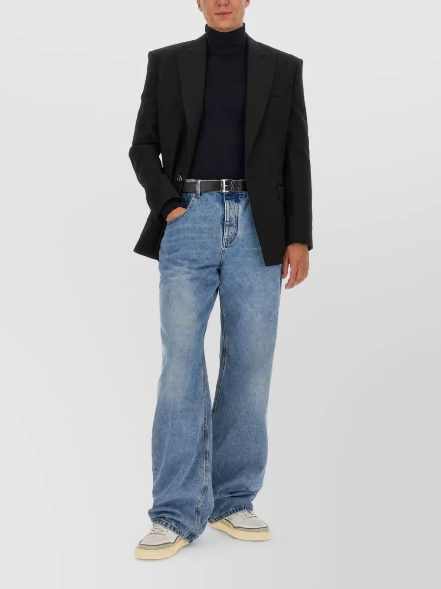 Balmain Merino Wool Turtleneck T-Shirt