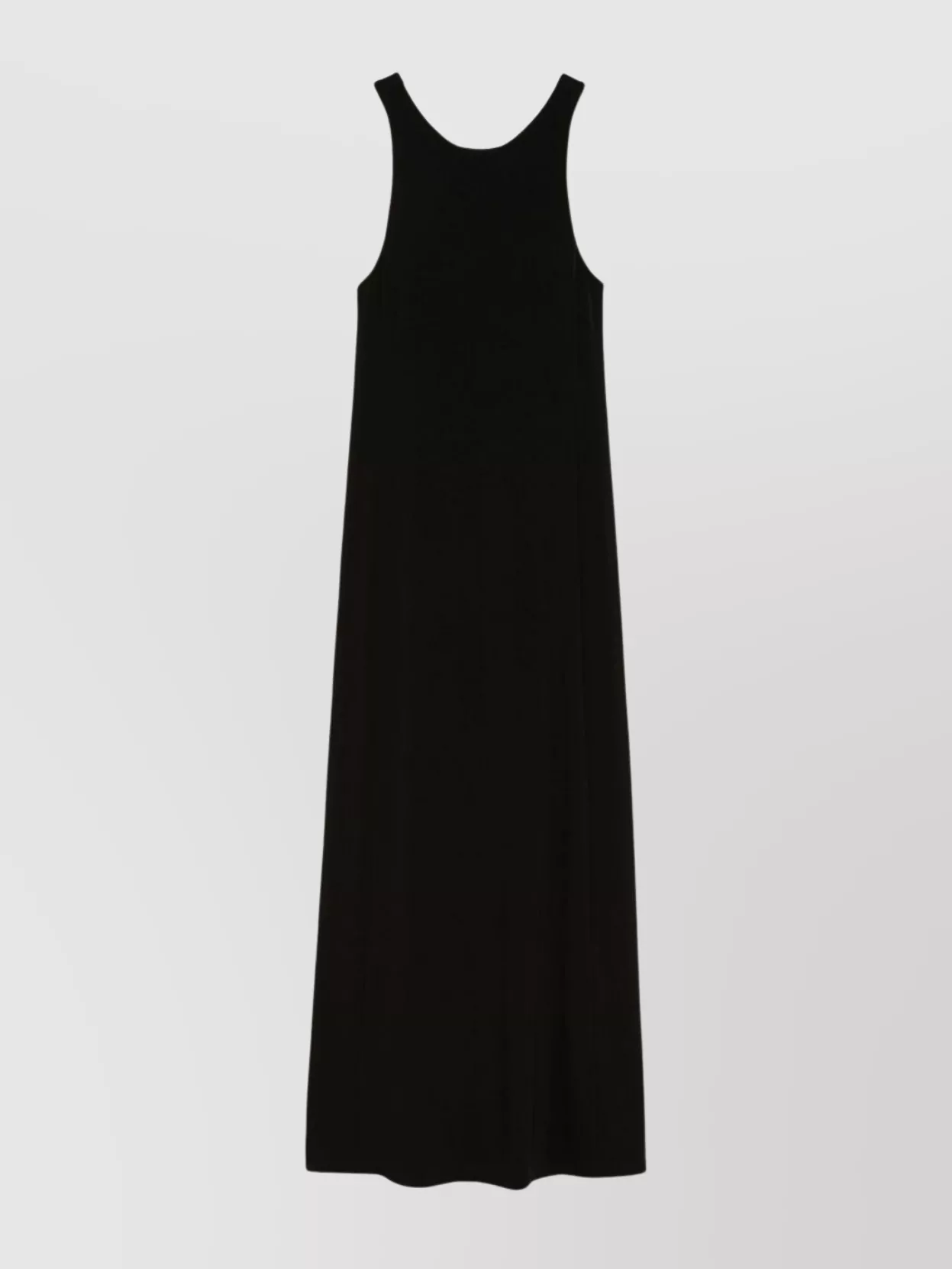 Max Mara Long Dress With Scoop Neckline And Sleeveless Design