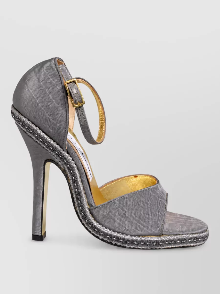 Dolce&Gabbana Leather High-Heel Ankle-Strap Sandals