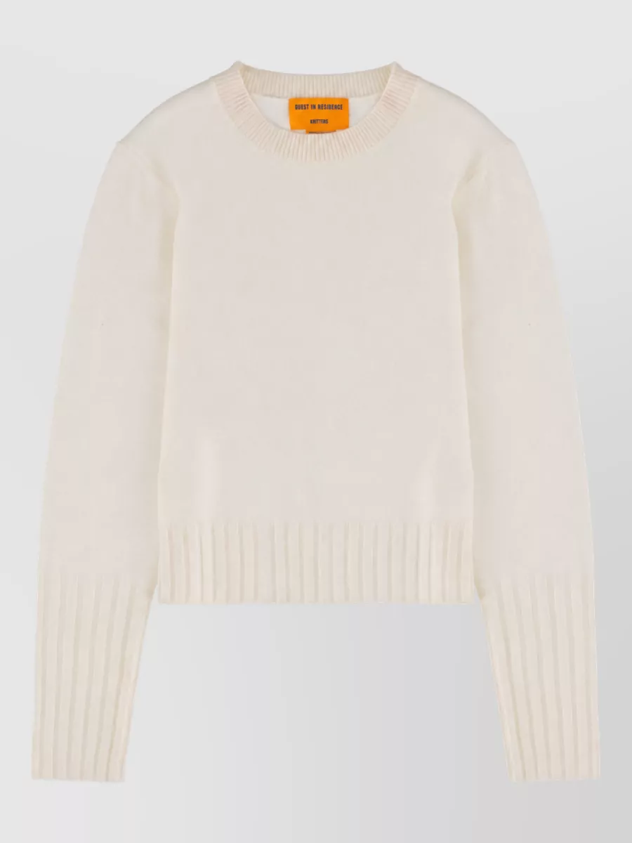 Guest In Residence Cashmere Shrunken Crew Sweatshirt