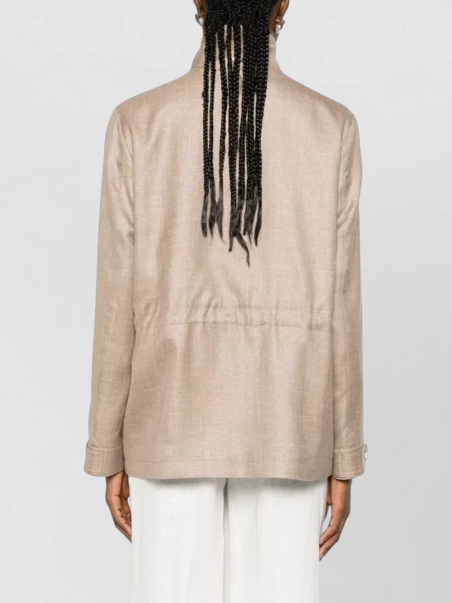 Herno High Collar Jacket Buttoned Cuffs Pockets