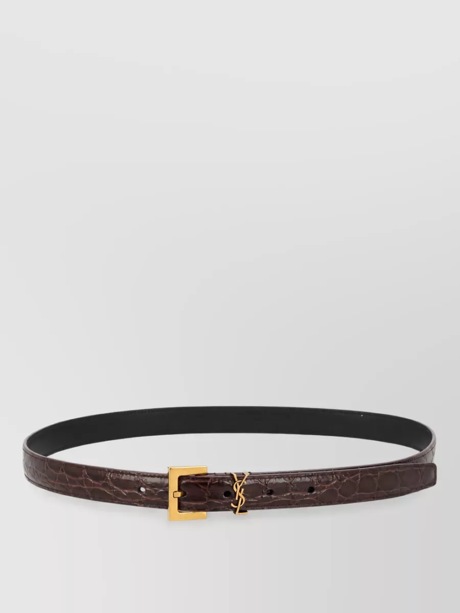Saint Laurent calf leather slim belt