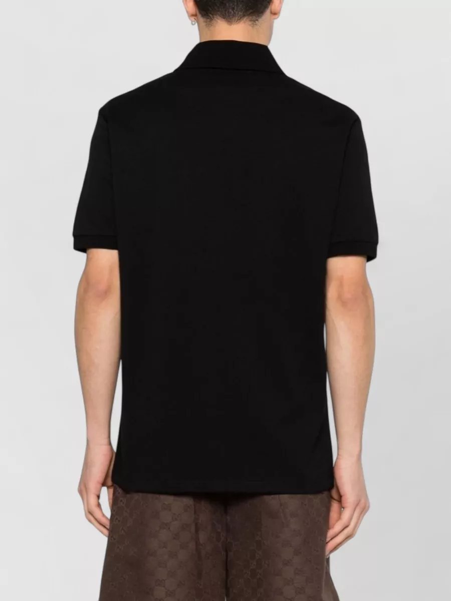 Gucci Polo Shirt Chest Pocket Equestrian Detail Collar