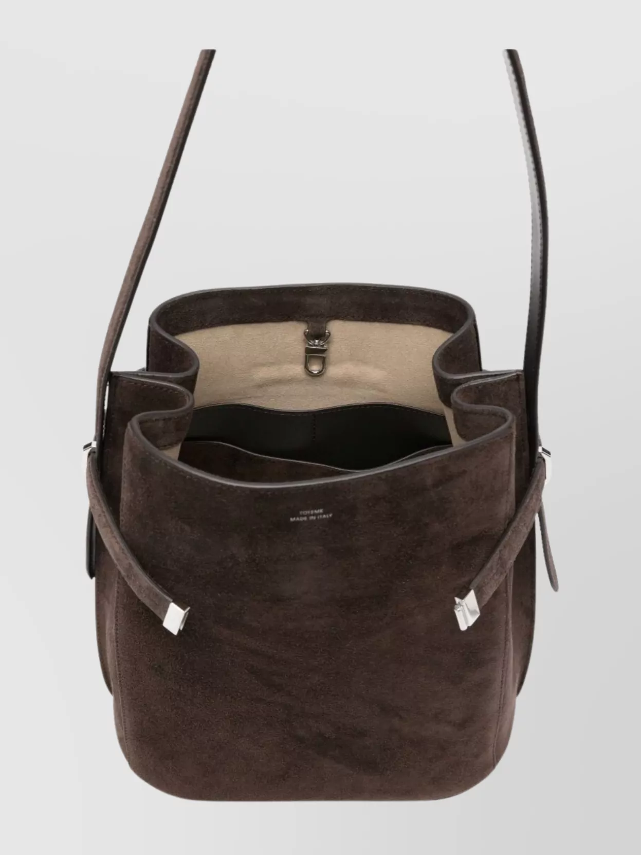 Totême Suede Leather Bucket Bag Adjustable Strap