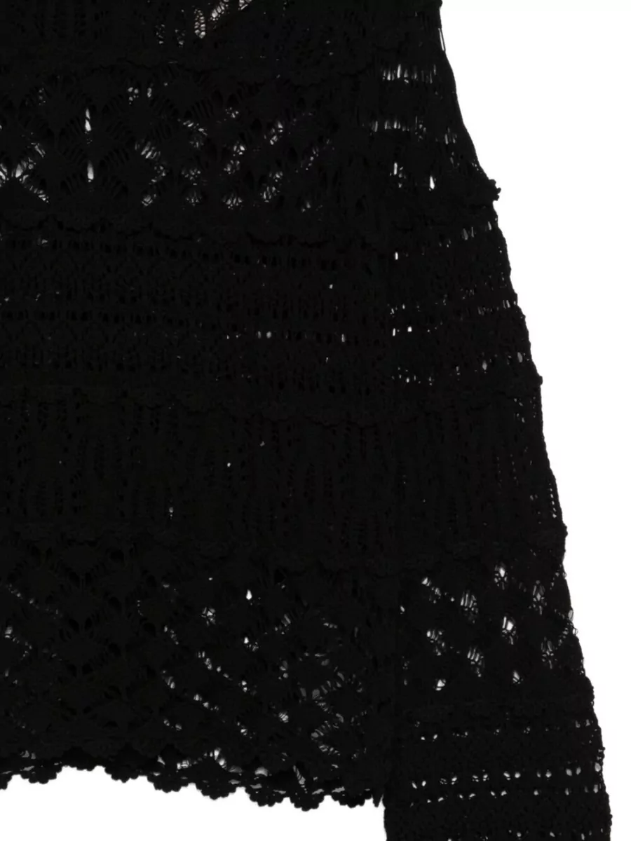 Semicouture Cotton Crochet-Knit Cardigan