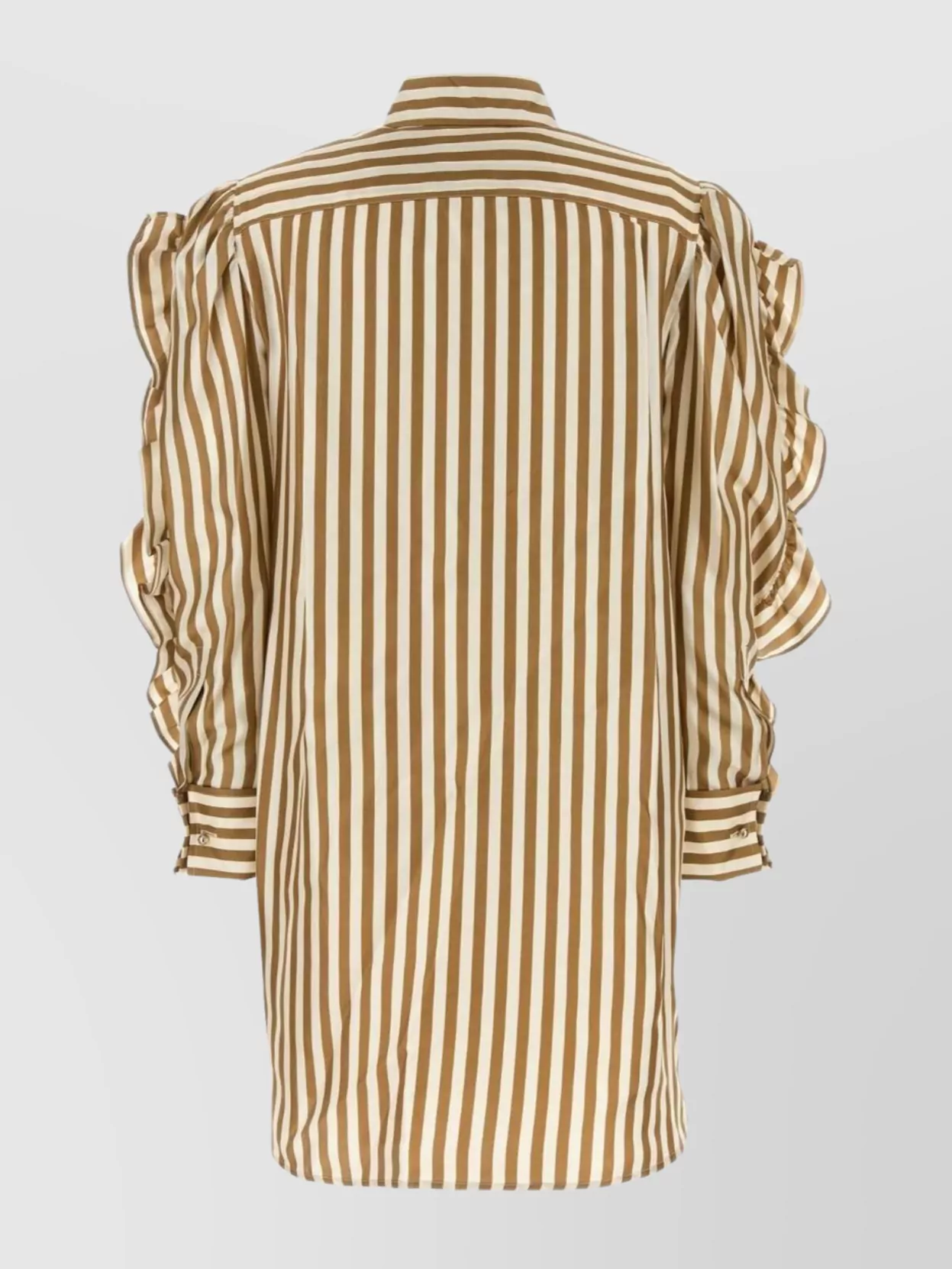 Max Mara Multicolor Printed Silk Manna Shirt Dress In Neutral