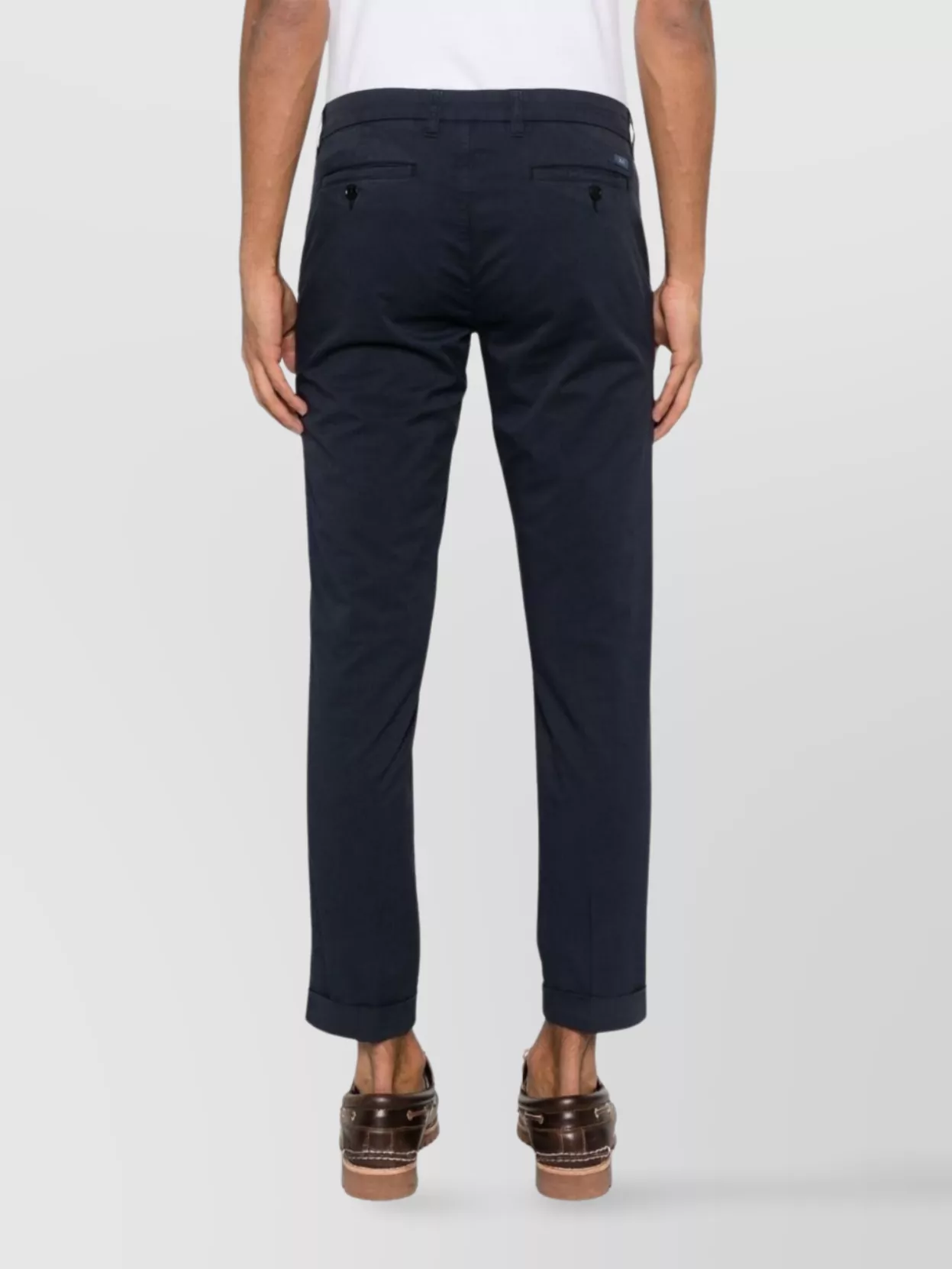 Fay Tailored Capri Pants With Pockets In Blue