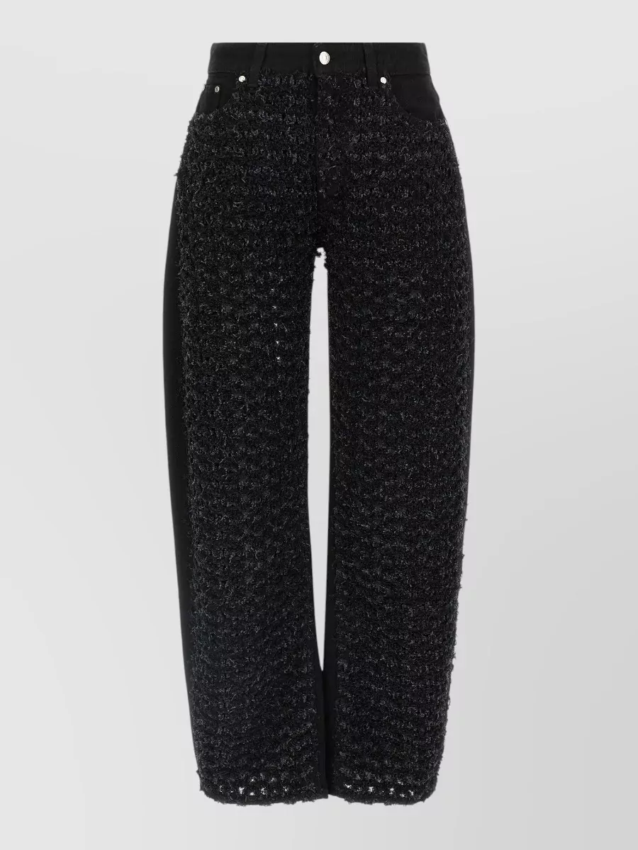 Stella Mccartney denim mid-rise wide-leg straight-leg trousers