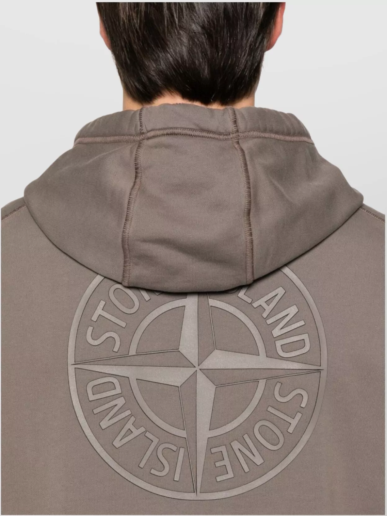Stone Island Drawstring Hood Cotton Jersey Hoodie