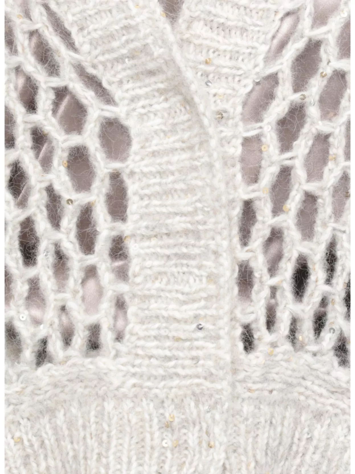 Peserico Sleeveless V-Neck Knitwear Sequins