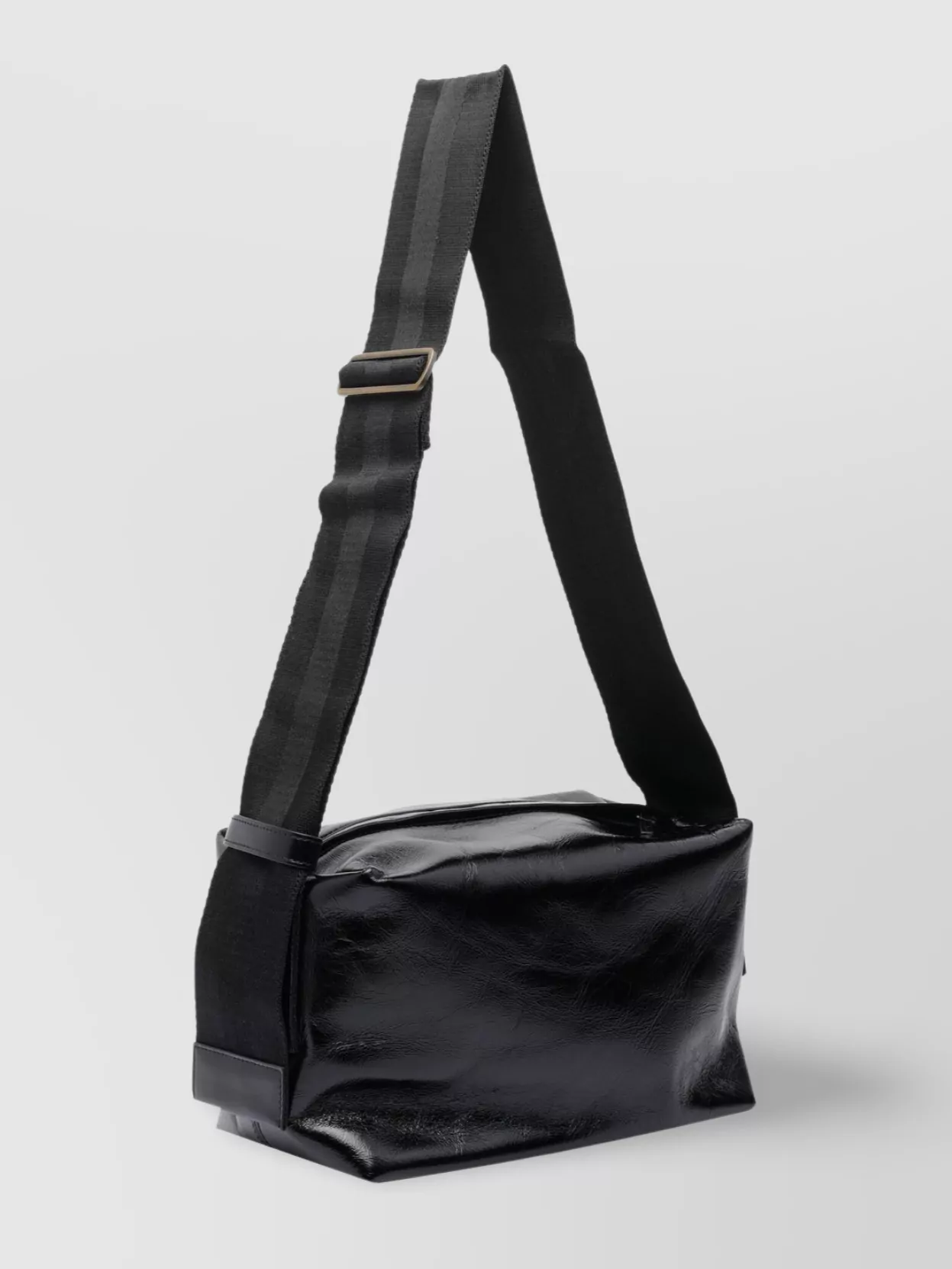 Uma Wang Medium Leather Shoulder Bag With Adjustable Strap