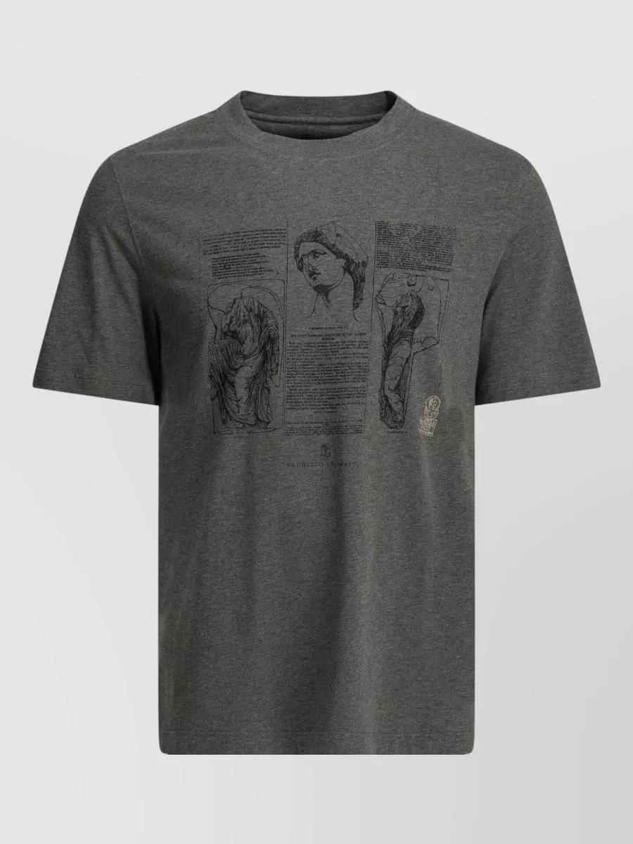 Brunello Cucinelli Cotton printed crew-neck t-shirt