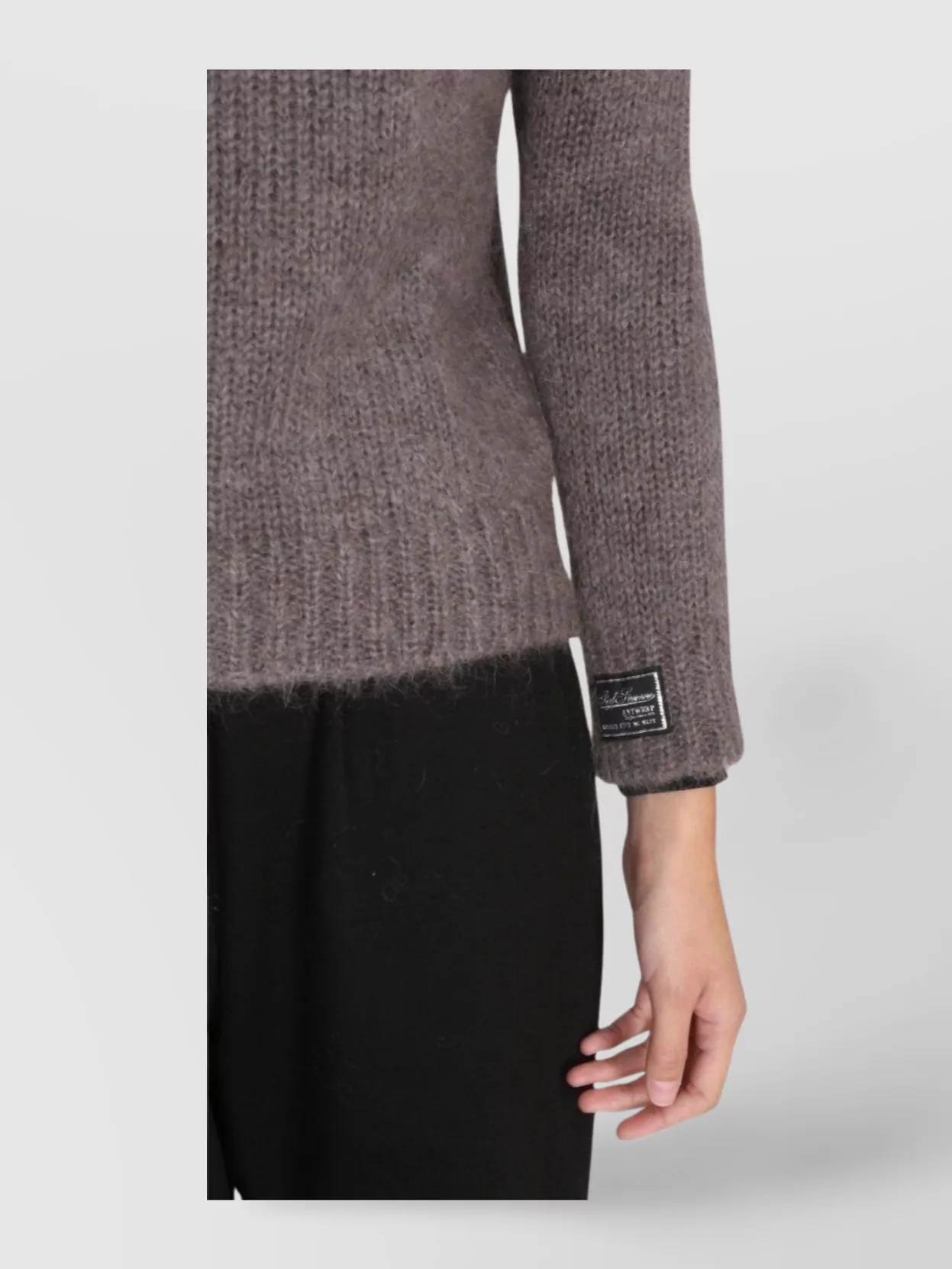 RAF SIMONS MOHAIR CREWNECK SWEATER RIBBED FINISH