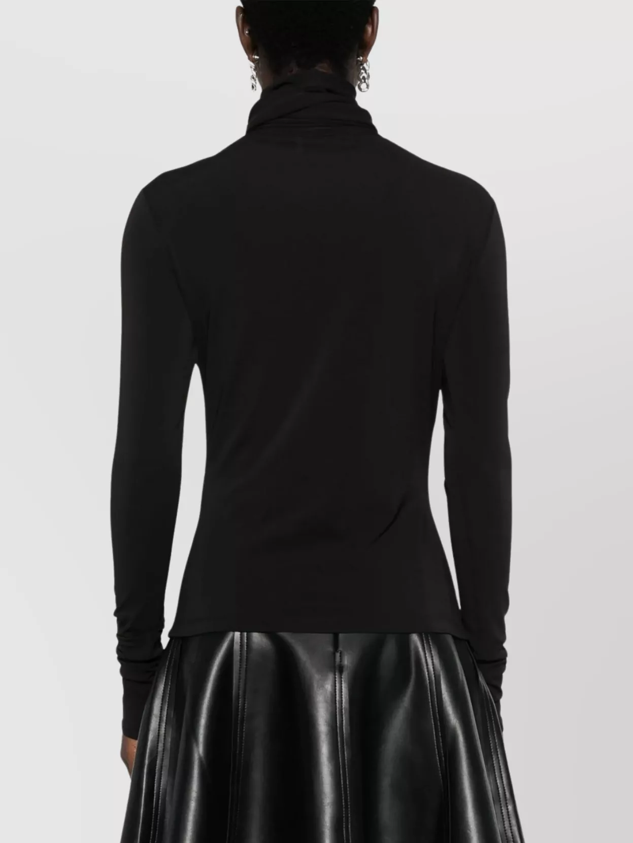 Blumarine Draped Jersey Crepe Top Scarf Detail