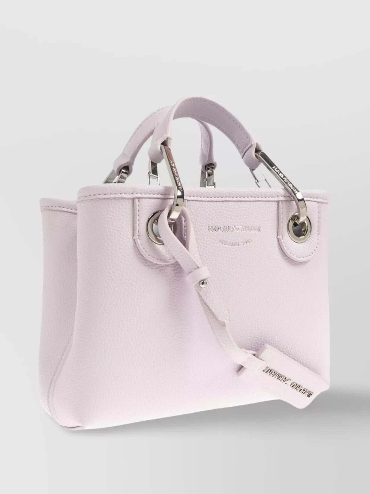 Emporio Armani Myea Vegan Leather Handbag In Pastel Pink