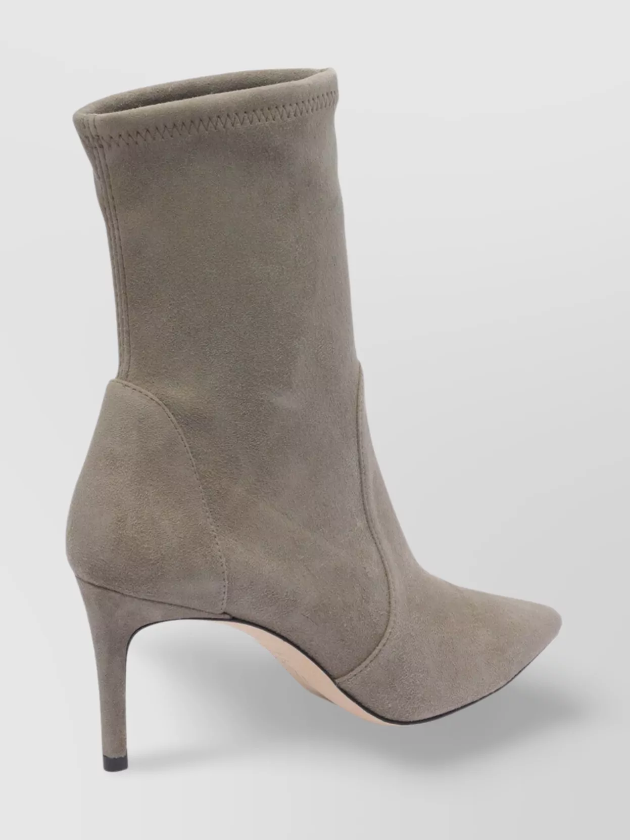 Stuart Weitzman Smokey Taupe Suede Stiletto Ankle Boots
